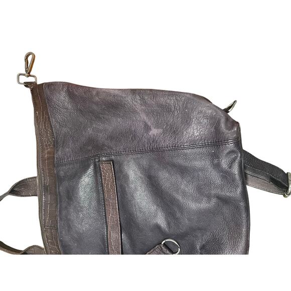 Free People Joey Distressed Convertible Backpack Dark Brown - Picture 10 of 12